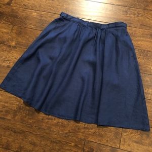 St. Tropez A-Line Navy Skirt - Size XL